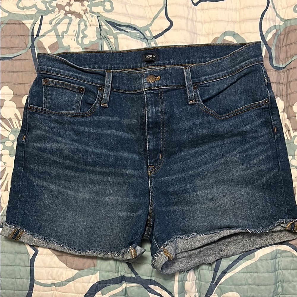 J. Crew Blue Jean Shorts Classic Cut-Off Style